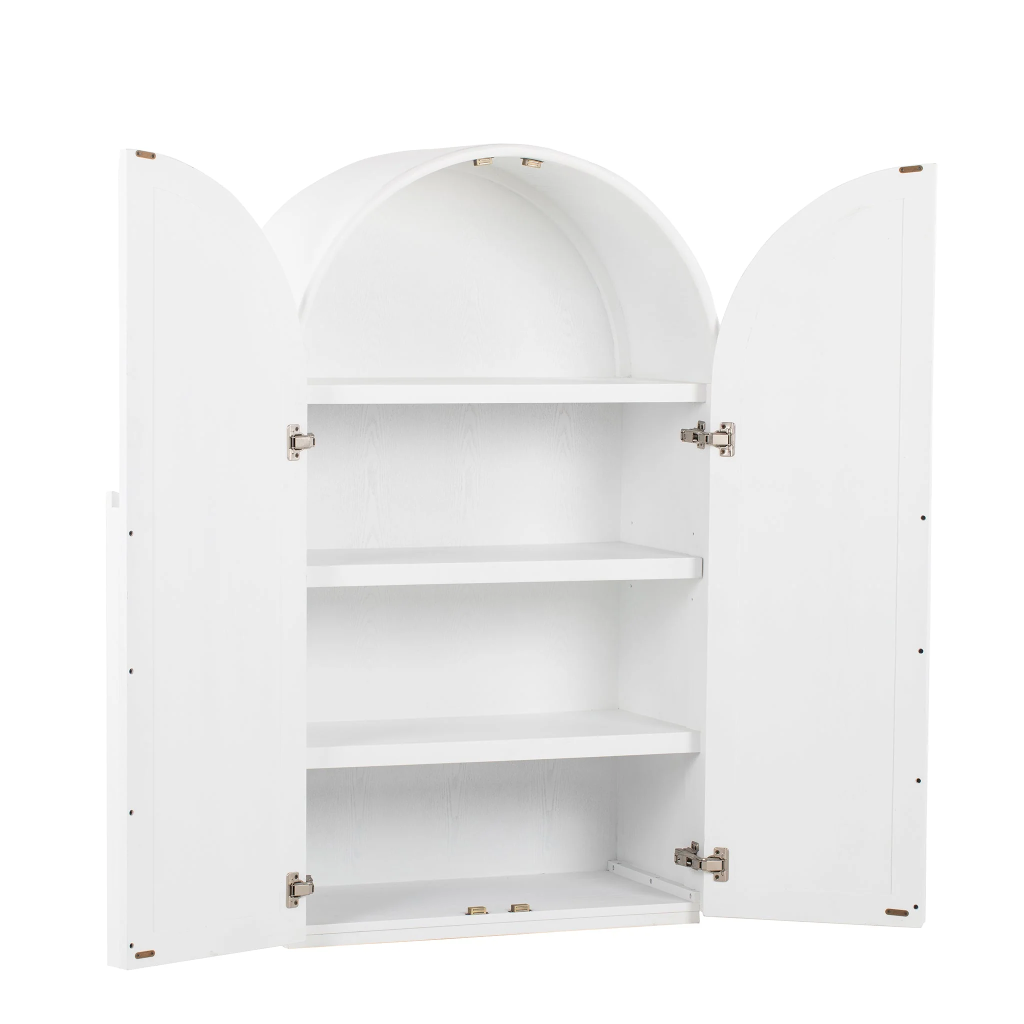 Alora 150cm (H) Ash Curve Cabinet - White - Image 4