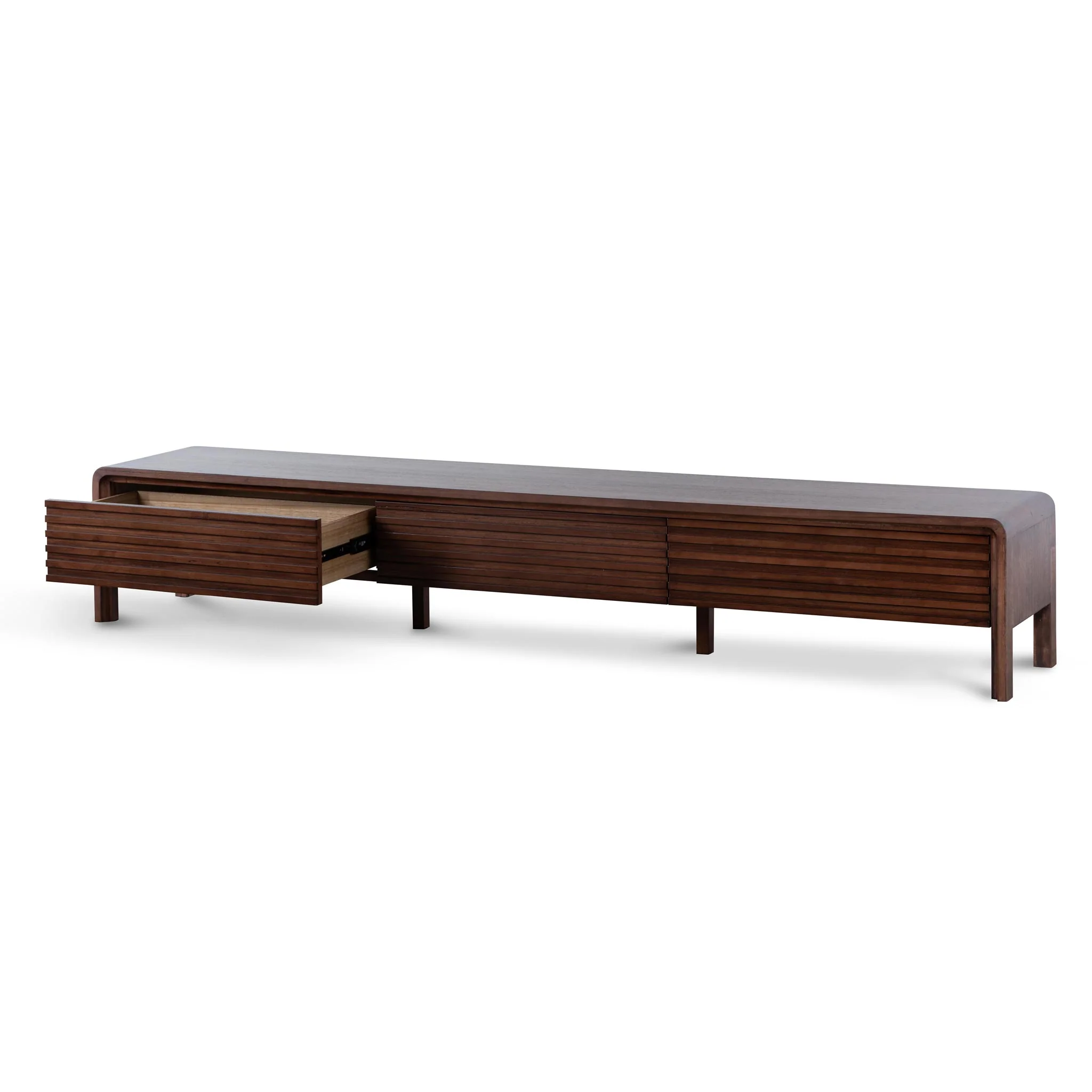 Amparo 2.2m TV Entertainment Unit - Walnut - Image 3