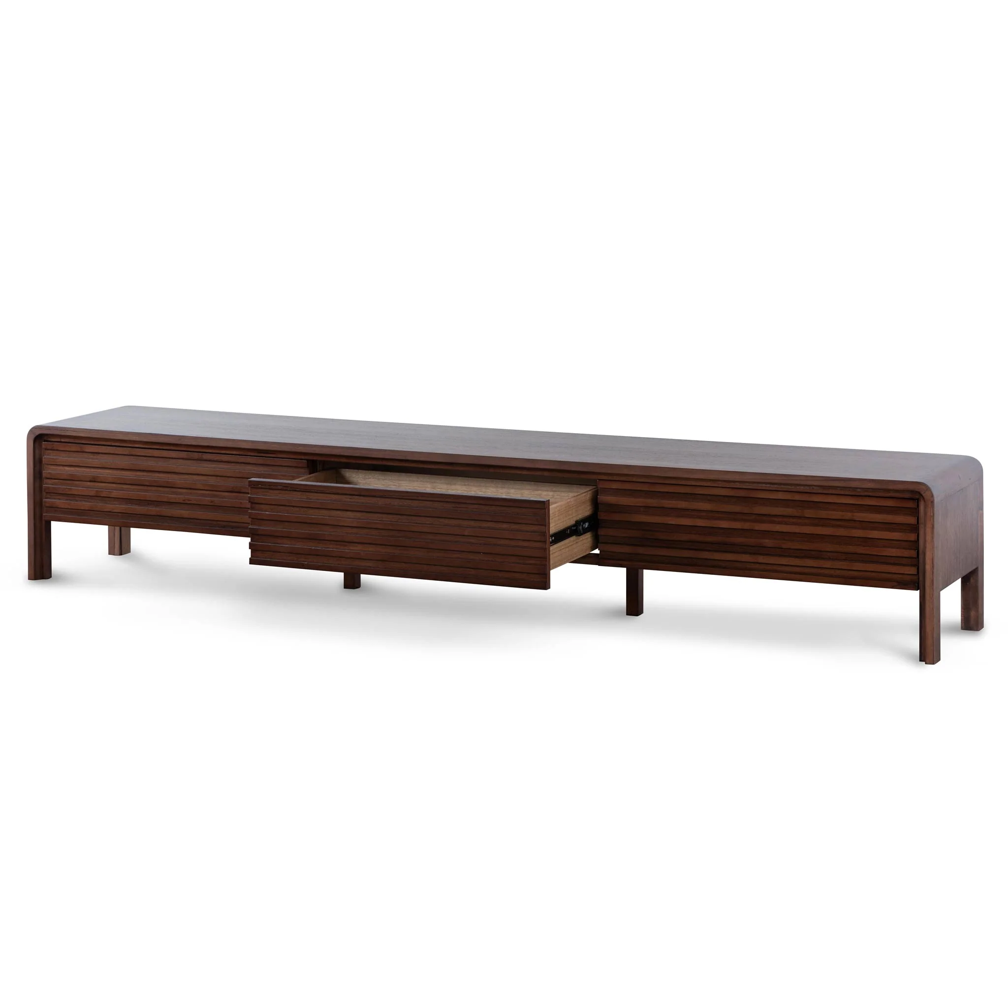 Amparo 2.2m TV Entertainment Unit - Walnut - Image 4