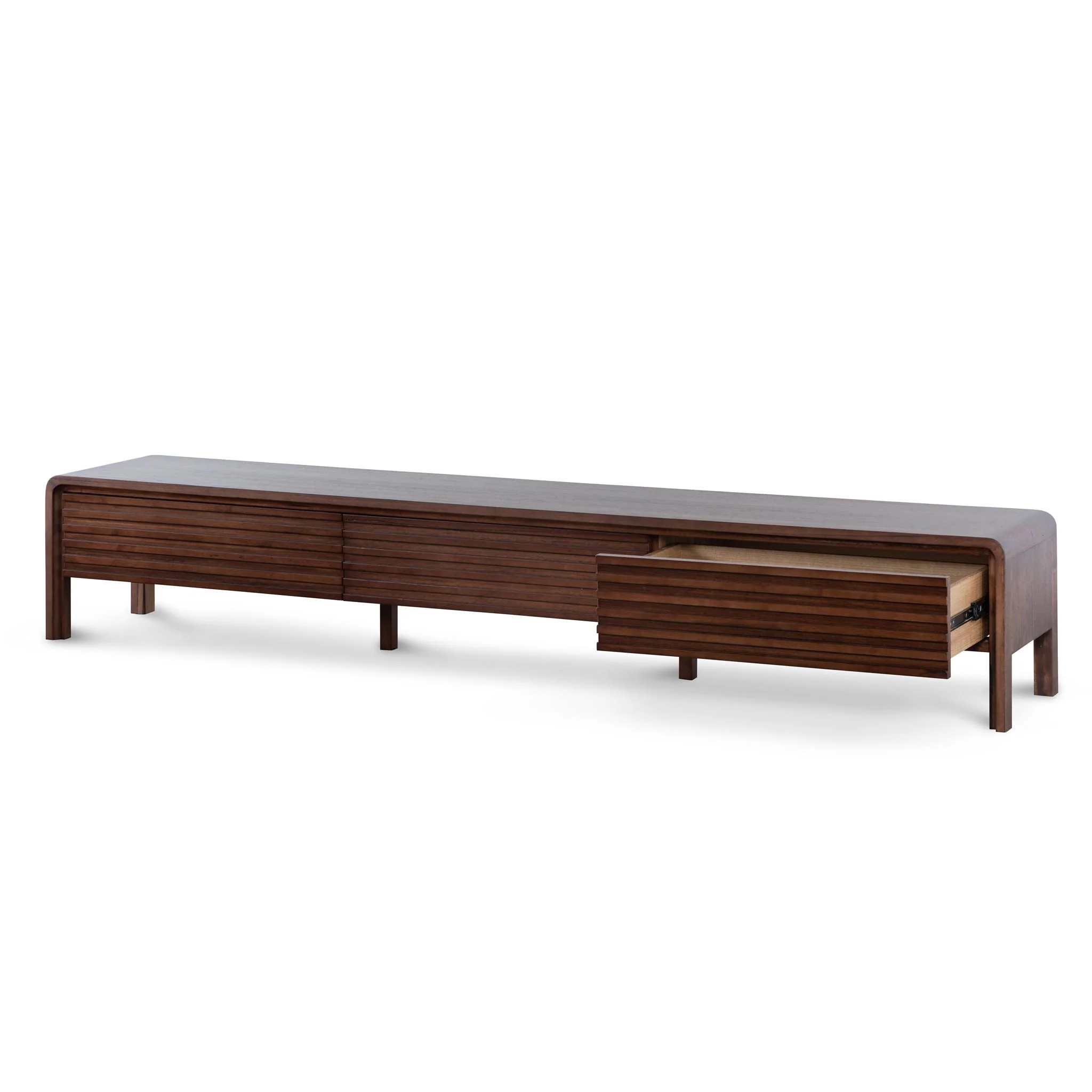 Amparo 2.2m TV Entertainment Unit - Walnut - Image 5