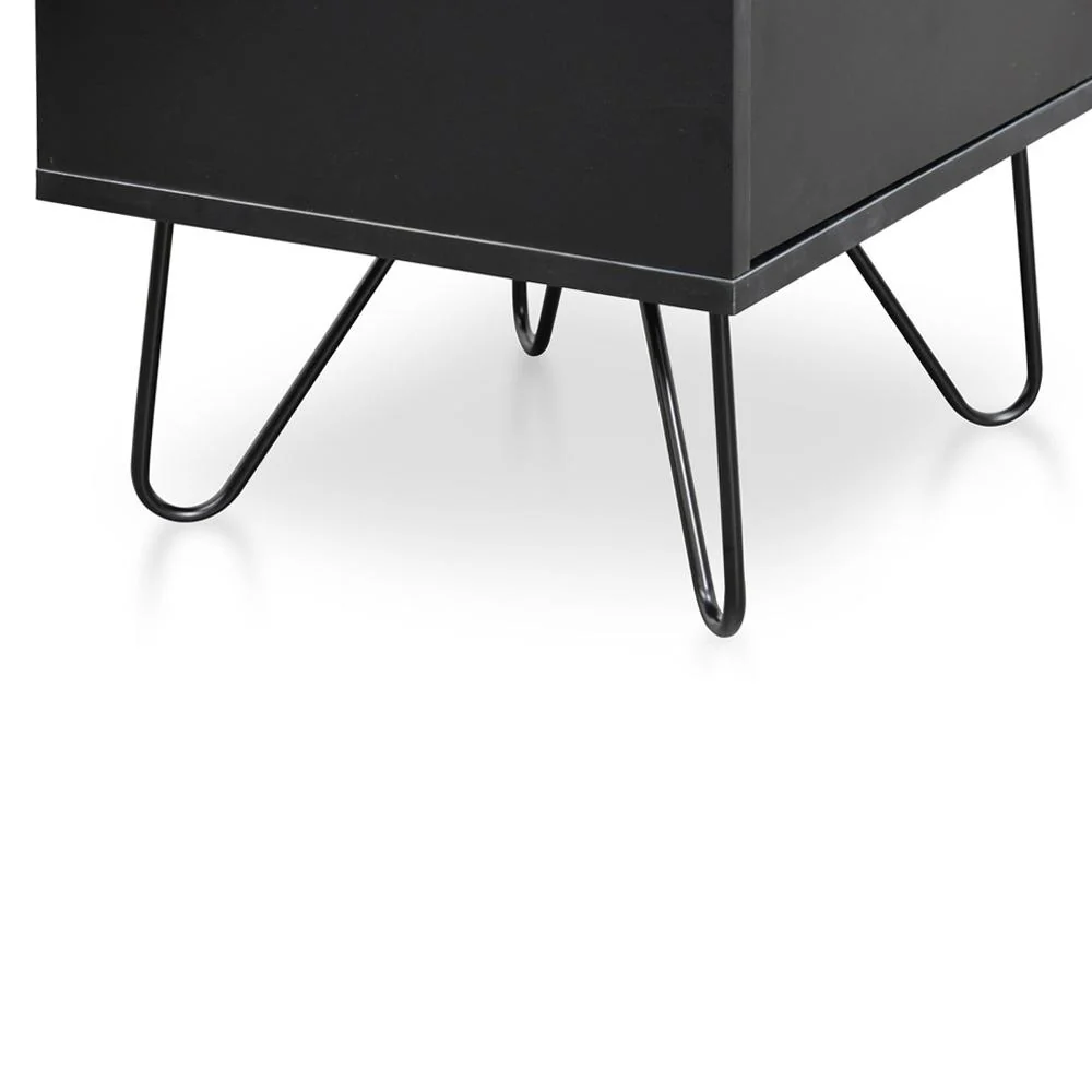 Anthony Wooden Bedside Table - Black - Image 9