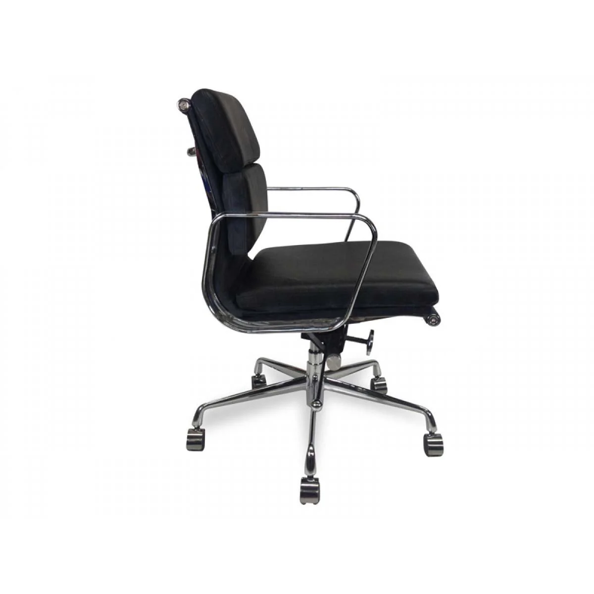 Ashton Low Back Office Chair - Black Leather - Image 4
