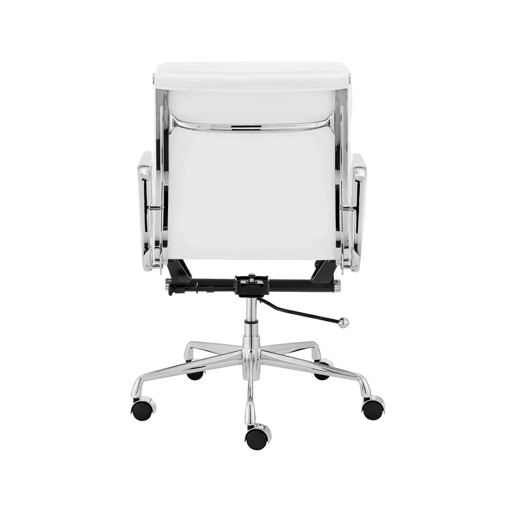 Ashton OC103W Low Back Office Chair - White Leather - Image 4