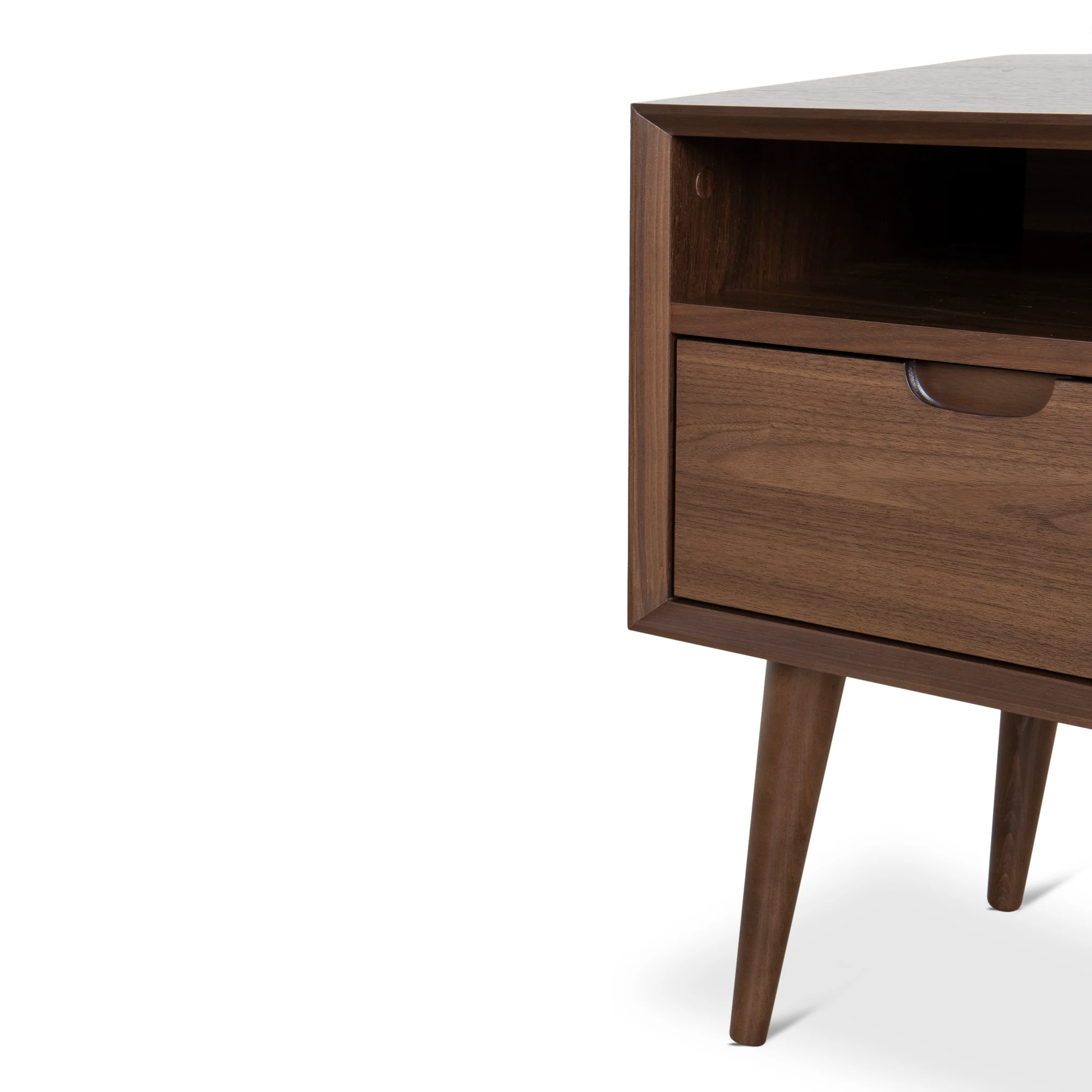 Asta SQ Wooden Bedside Table - Walnut - Image 10