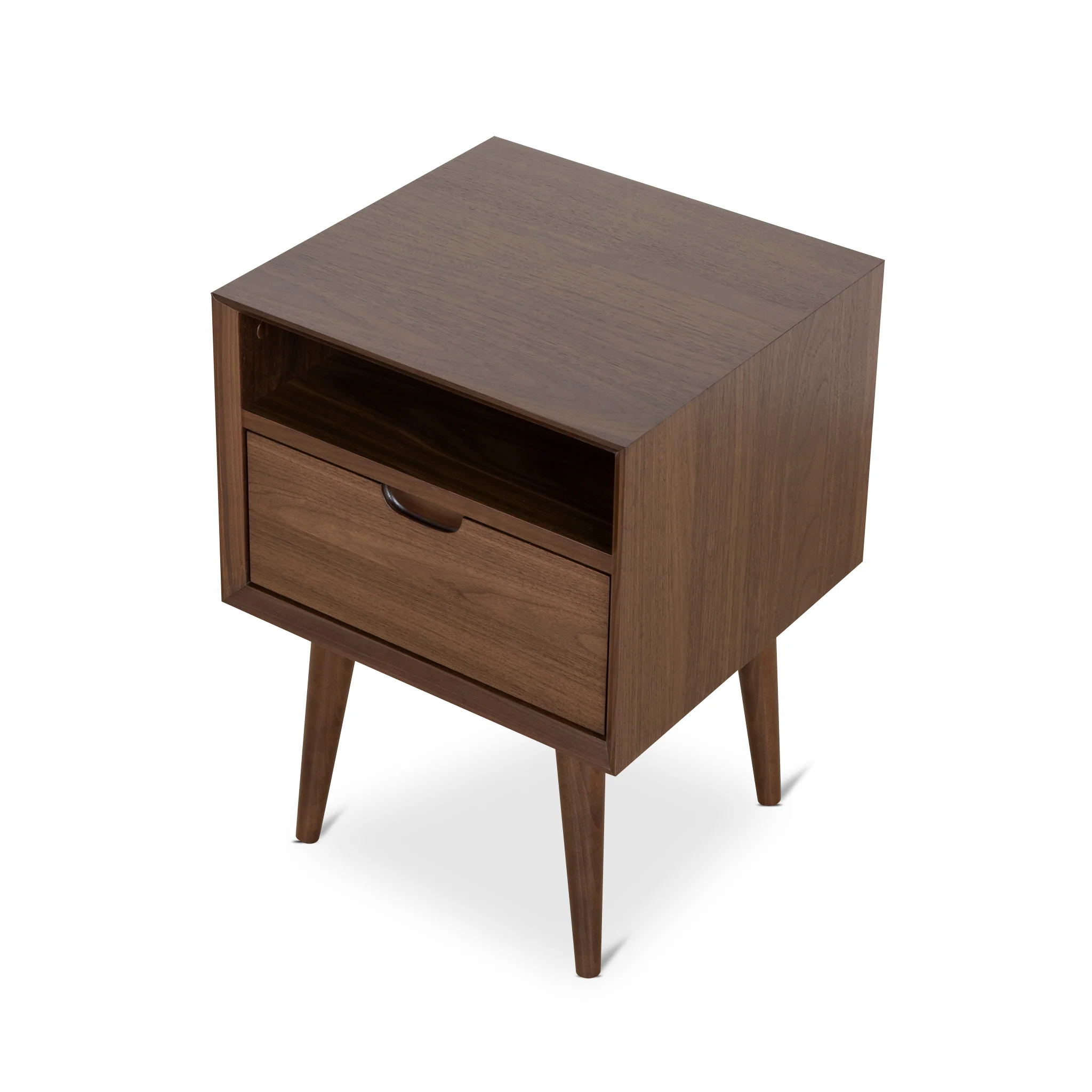 Asta SQ Wooden Bedside Table - Walnut - Image 7
