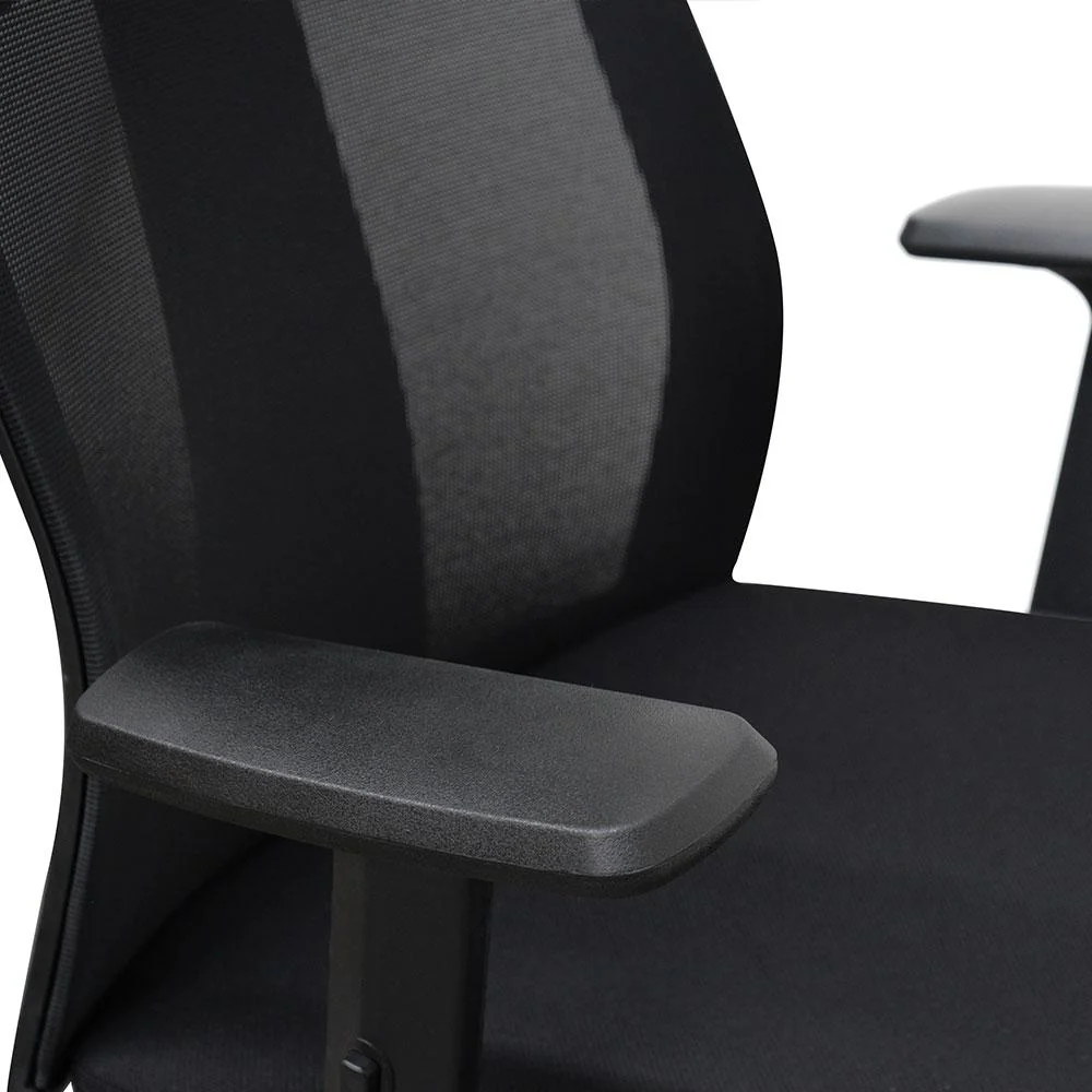 Benson Mesh Fabric Office Chair With Head Rest - Black - Image 8