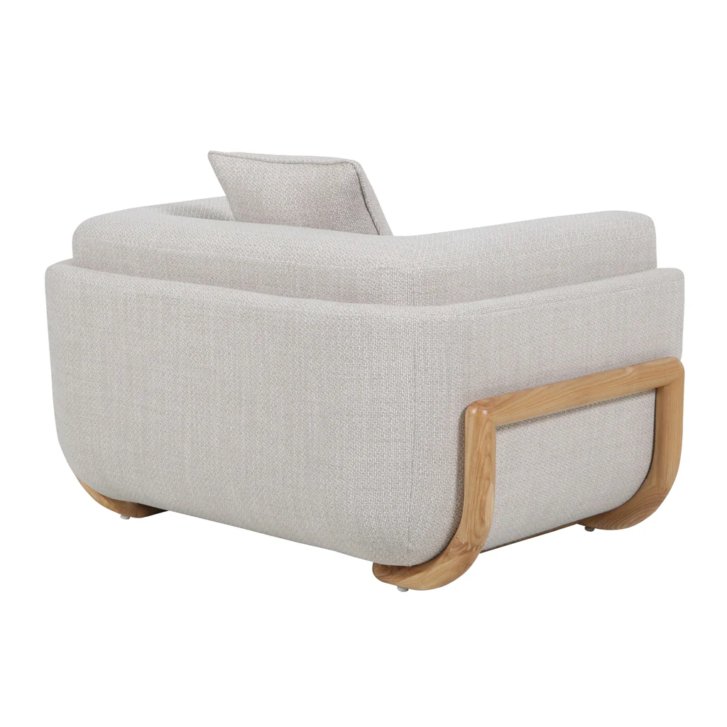 Block Armchair - Beige Linen - Image 3