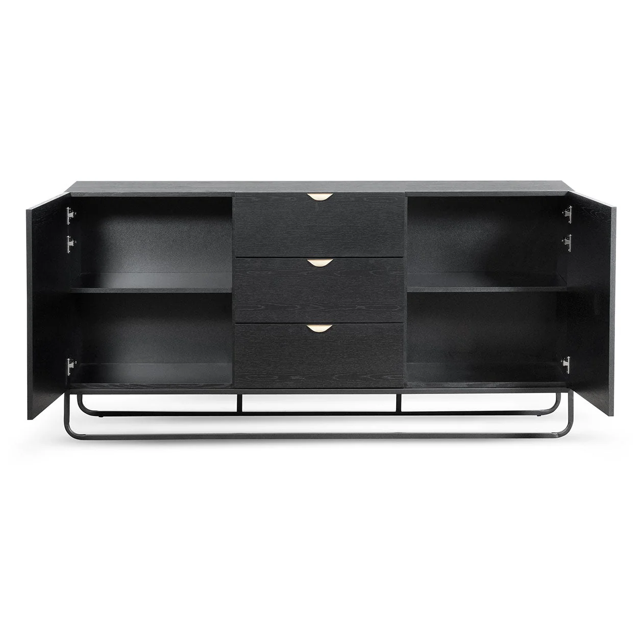 Boyle 1.75m Wooden Sideboard - Black - Image 3