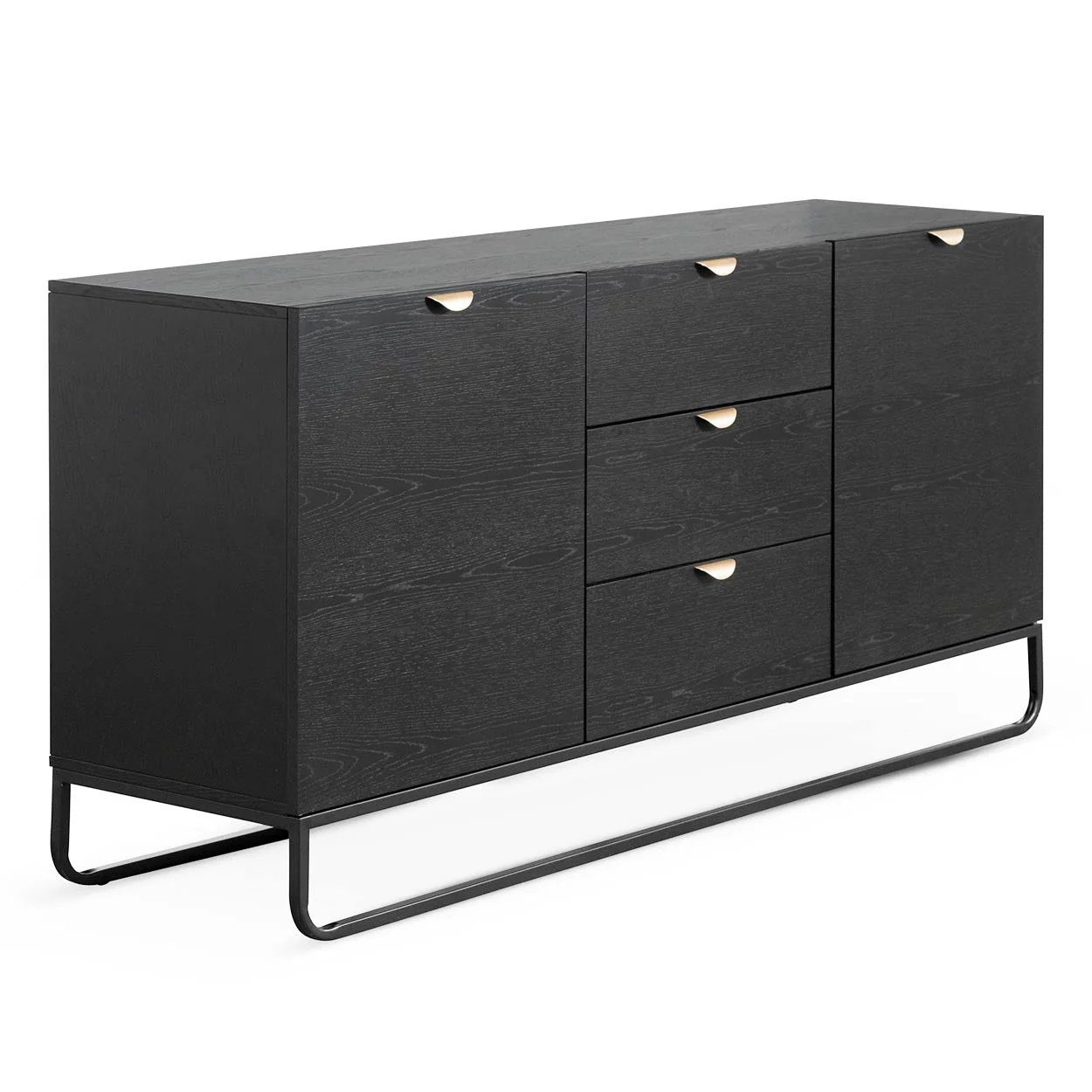 Boyle 1.75m Wooden Sideboard - Black - Image 4