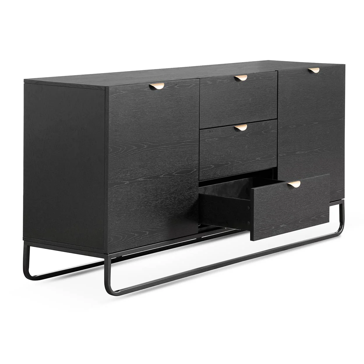 Boyle 1.75m Wooden Sideboard - Black - Image 7