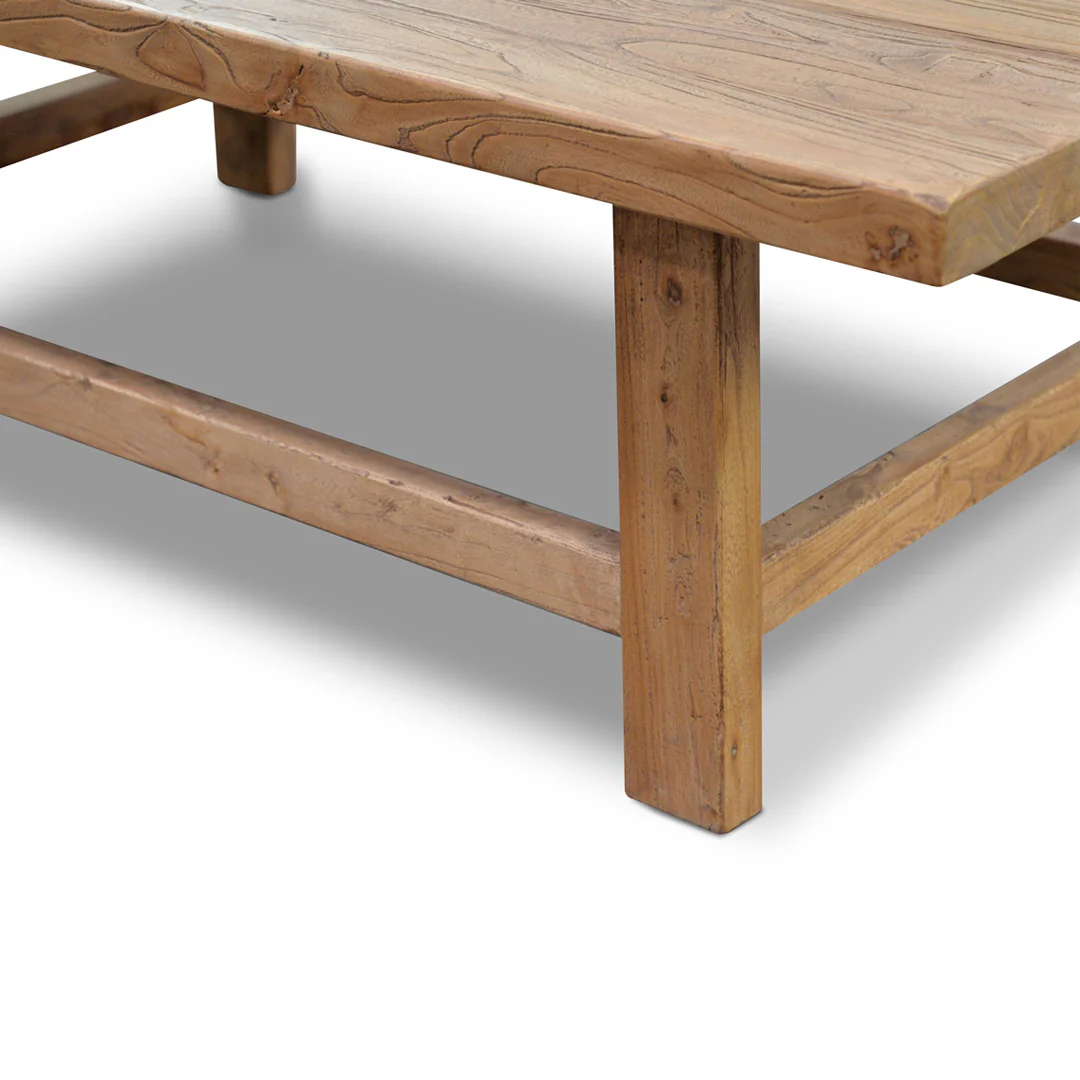 Canova 1.1m Reclaimed Wood Rectangular Coffee Table - Image 5
