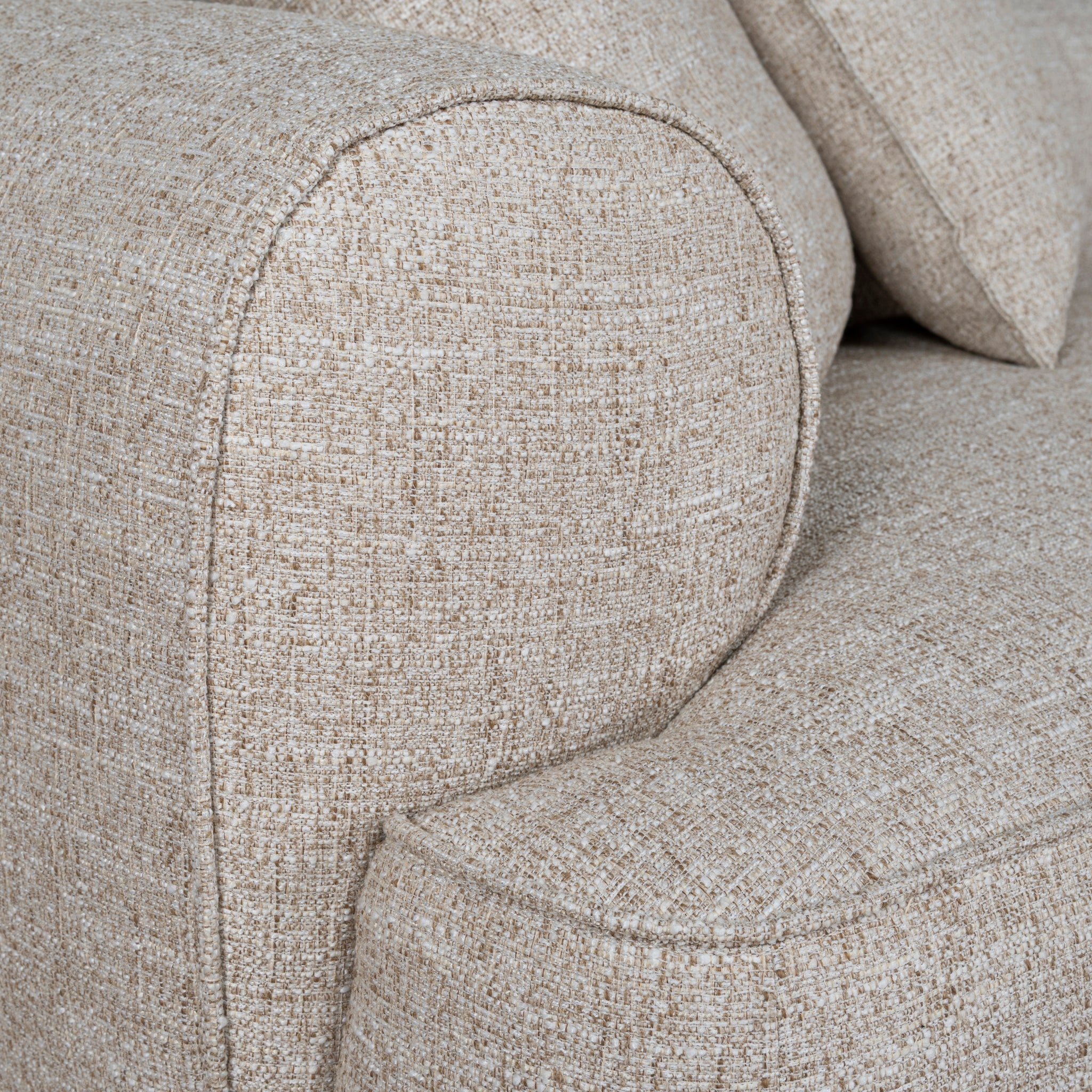 Carina Right Chaise Sofa - Pale Beige - Image 13