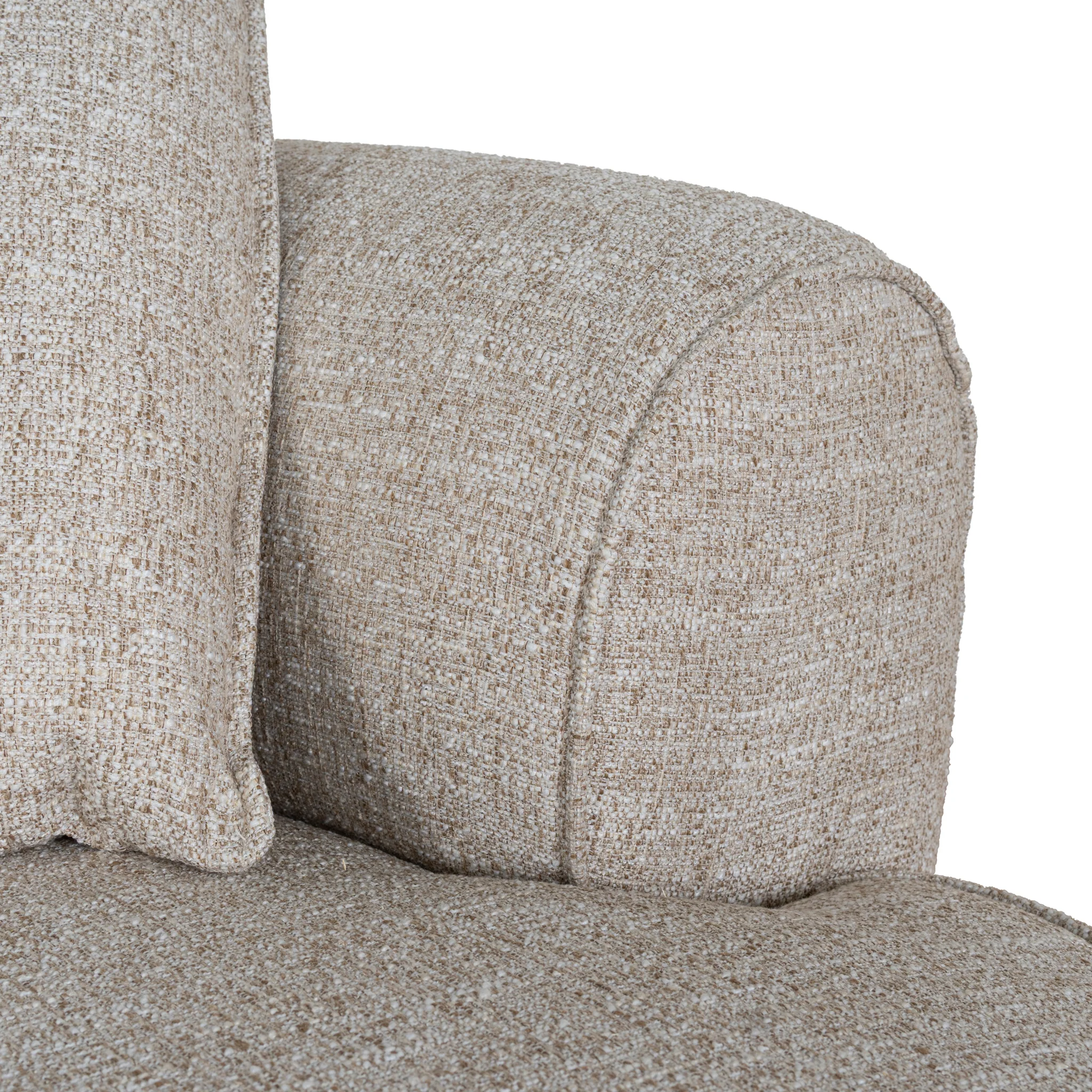 Carina Right Chaise Sofa - Pale Beige - Image 15