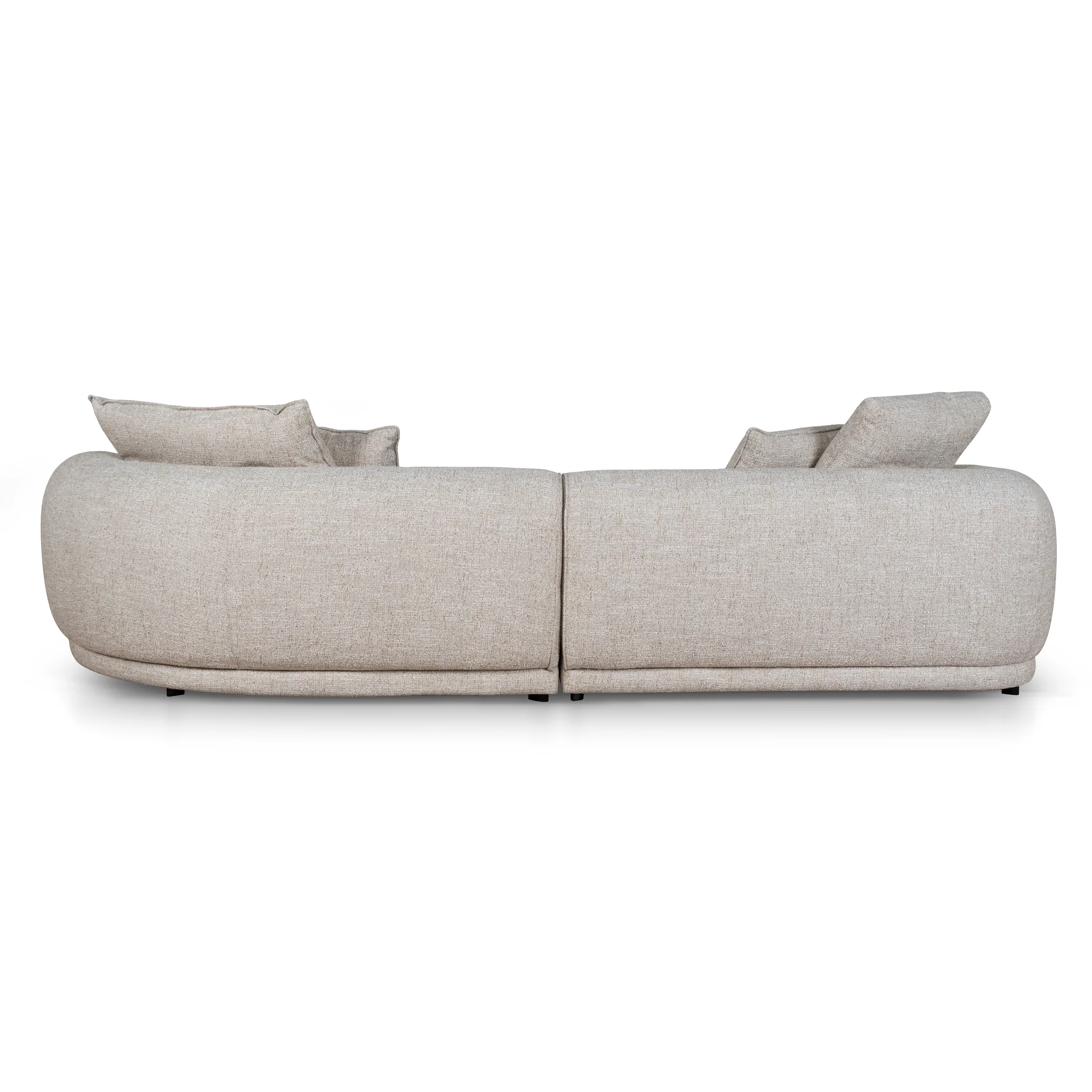 Carina Right Chaise Sofa - Pale Beige - Image 7