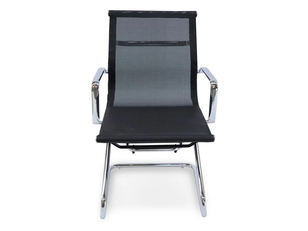 Charlie Visitor Office Chair - Black Mesh - Image 3