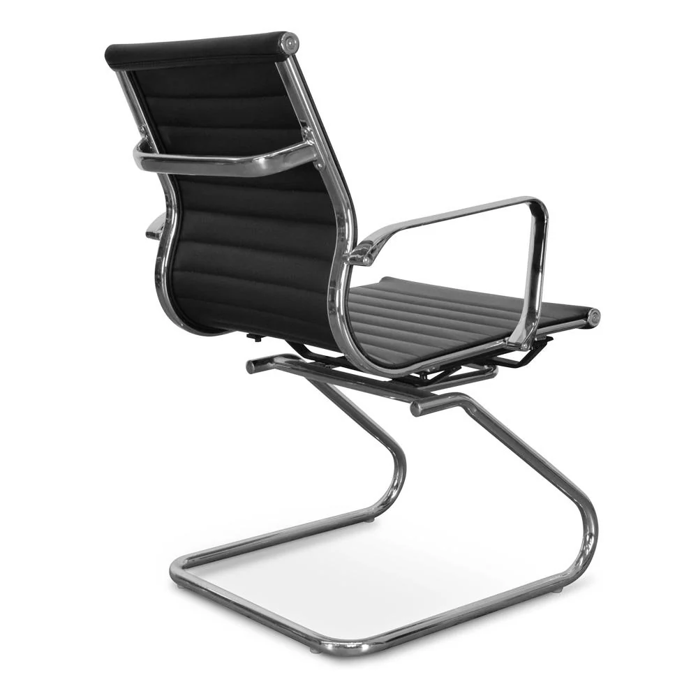 Charlie Visitor Office Chair - Black PU - Image 5