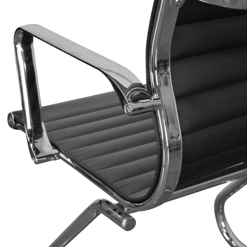Charlie Visitor Office Chair - Black PU - Image 7