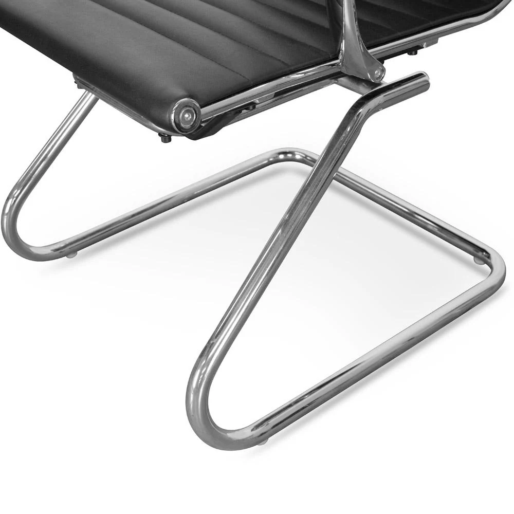 Charlie Visitor Office Chair - Black PU - Image 8