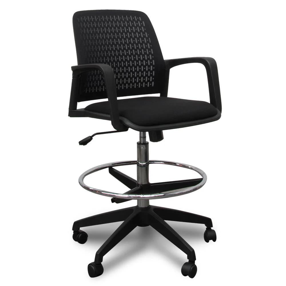 Clayton Drafting Office Chair - Black - Image 3