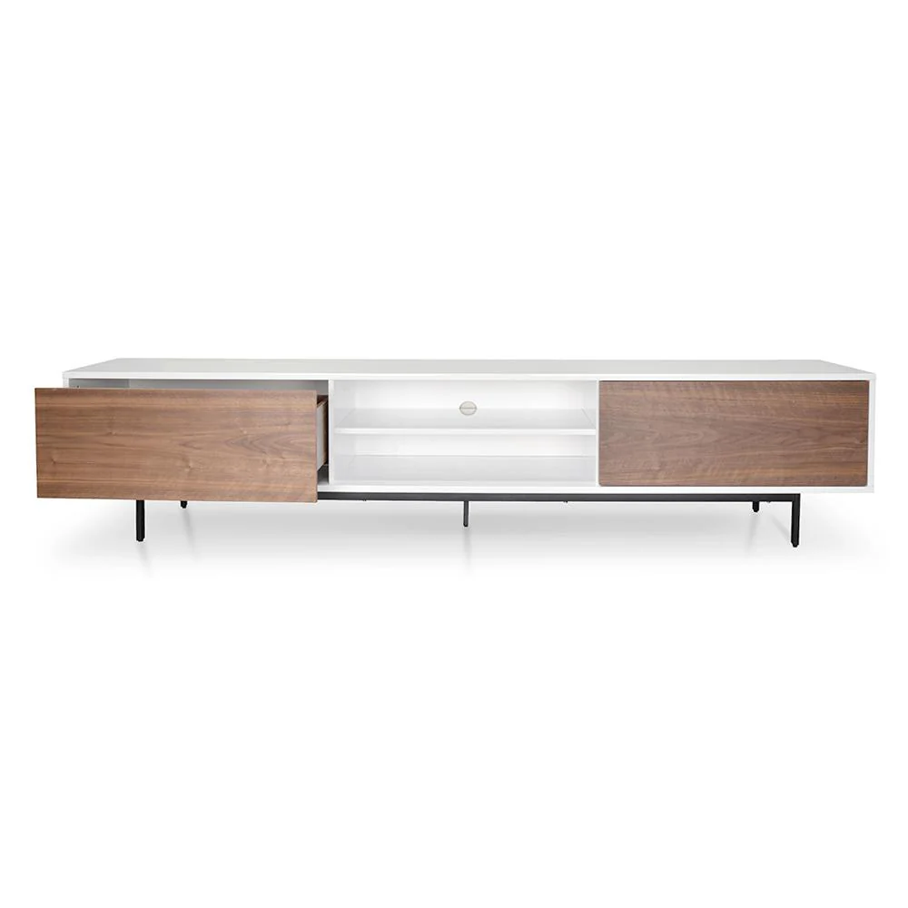 Ex Display - Blake 2.3m TV Entertainment Unit - Lowline - Walnut - Image 4