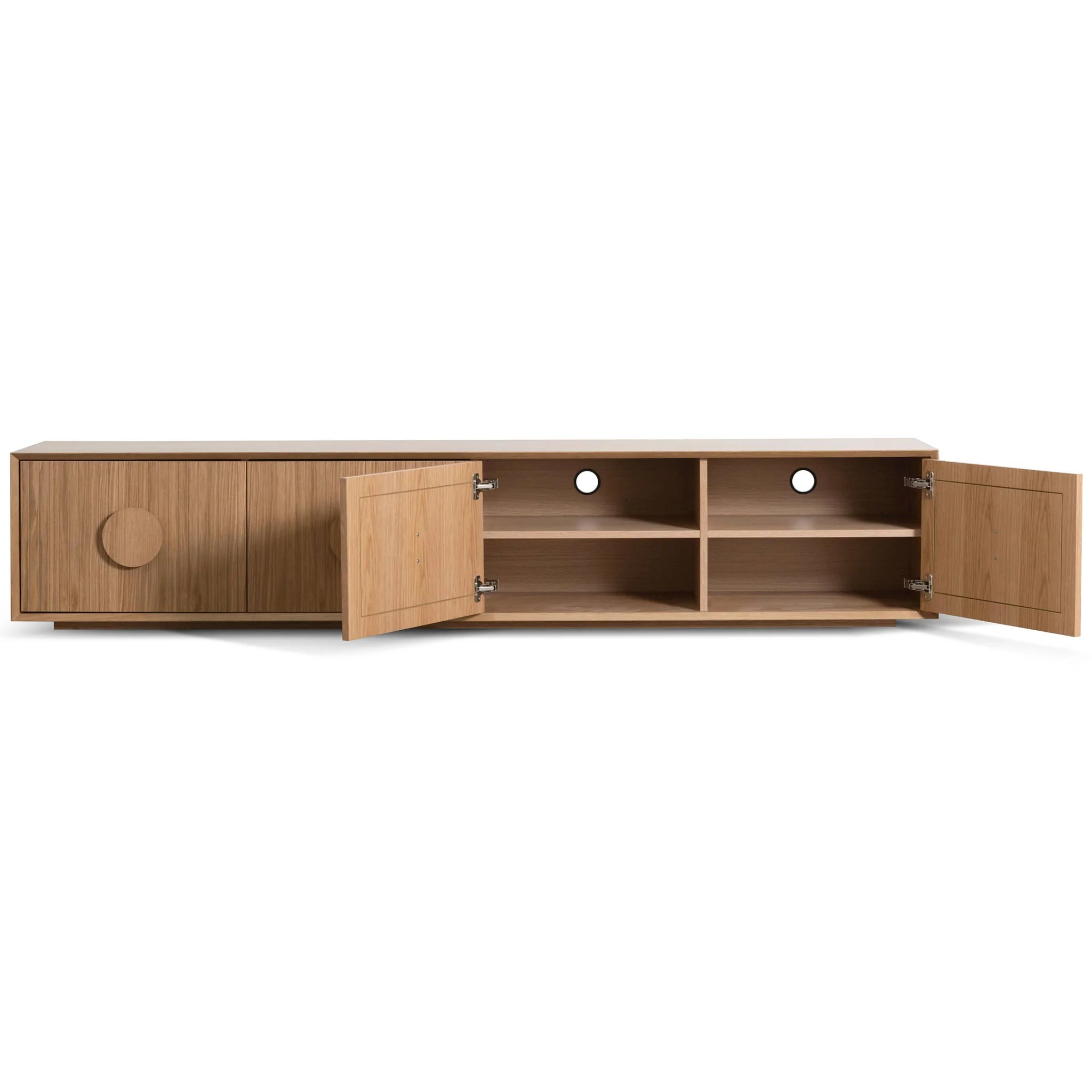 Curtis 2.3m Wooden TV Entertainment Unit - Natural - Image 4