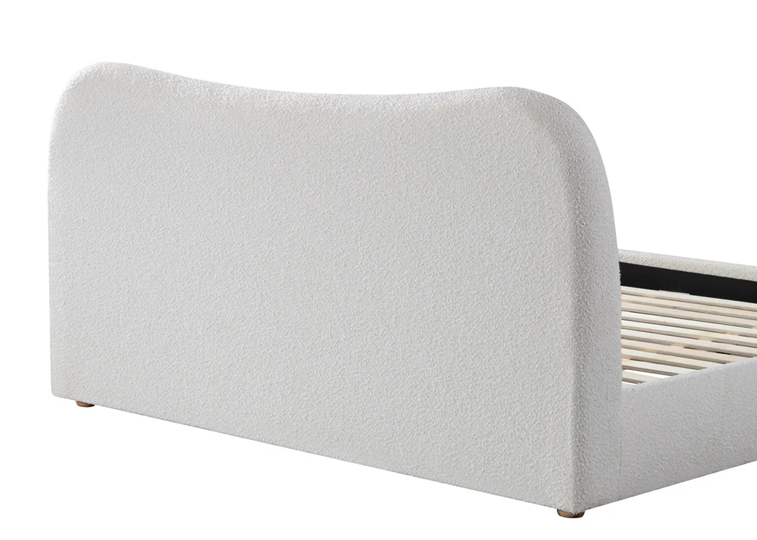 Diaz King Bed Frame - Cream White - Image 9