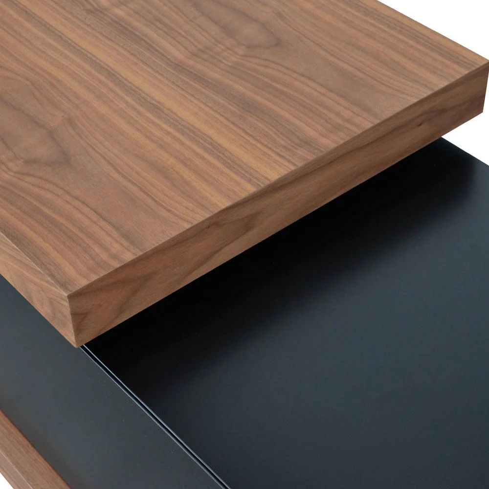 Dwell Extendable TV Entertainment Unit - Walnut - Black matte - Image 10