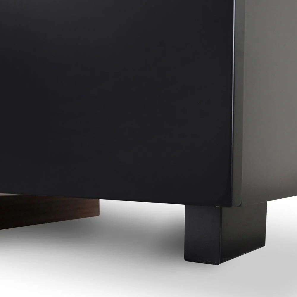 Dwell Extendable TV Entertainment Unit - Walnut - Black matte - Image 11
