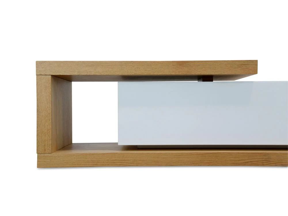 Dwell Extendable TV Entertainment Unit - Natural - White - Image 5