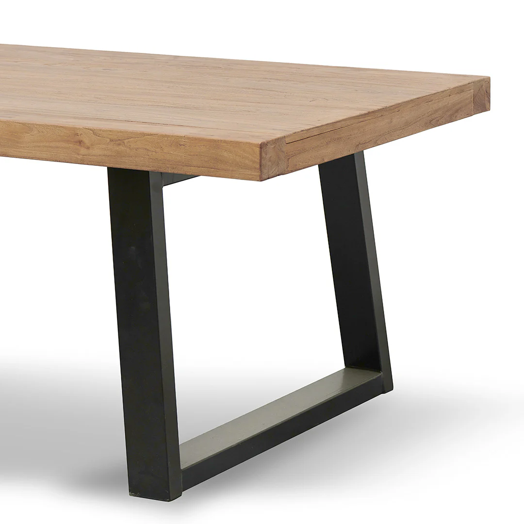 Edwin 1.98m Reclaimed Elm Wood Dining Table - Image 4