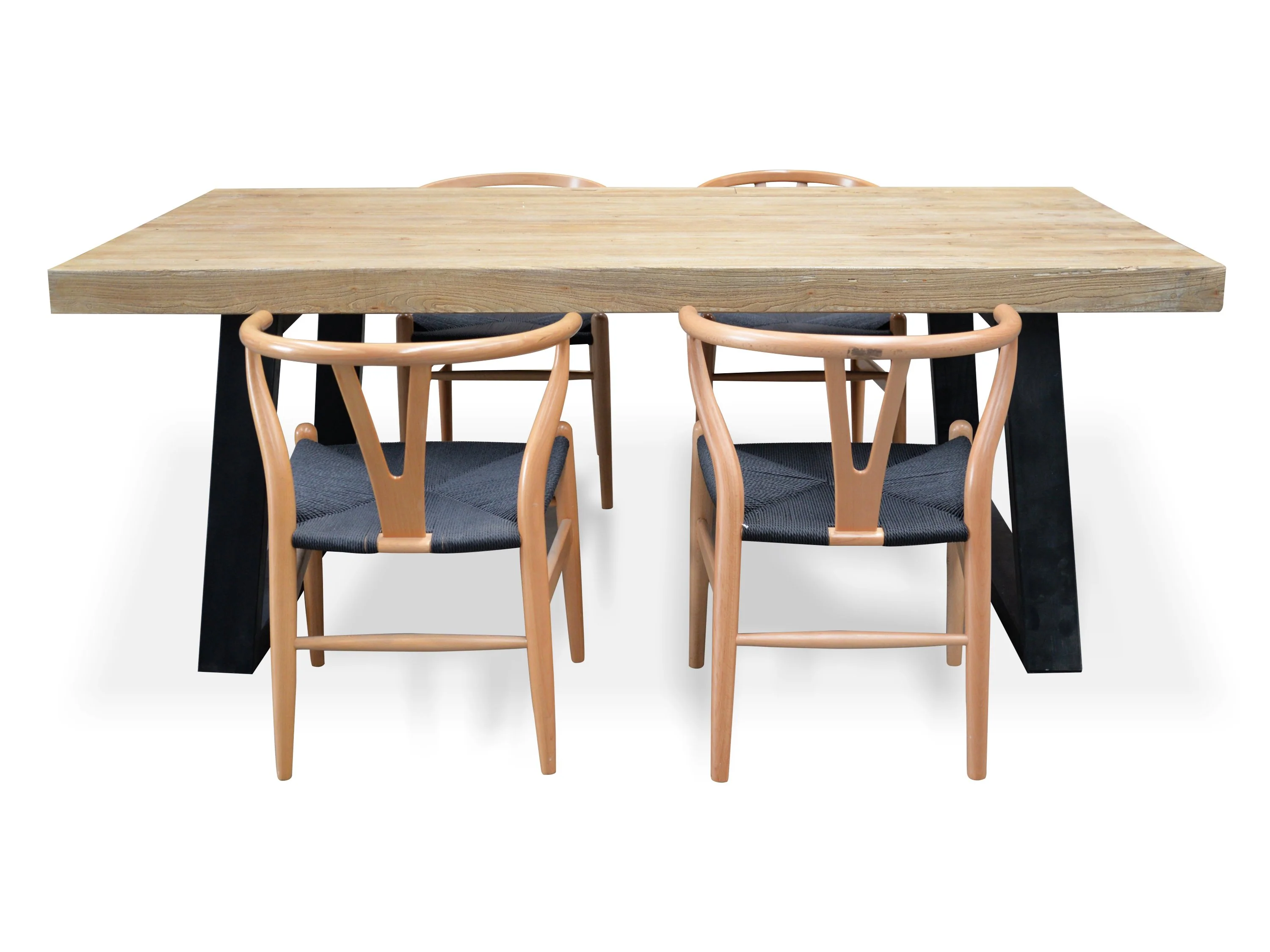 Edwin 1.98m Reclaimed Elm Wood Dining Table - Image 5