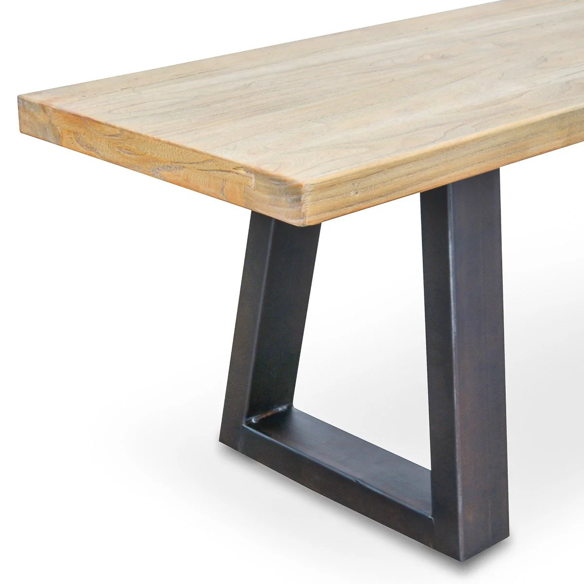 Edwin 2m Reclaimed Elm Wood Bench - Natural - Image 4