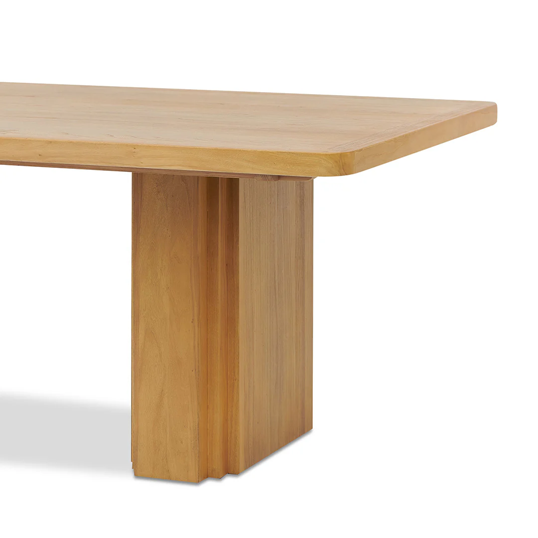 Kathleen 3m Elm Dining Table - Natural - Image 8