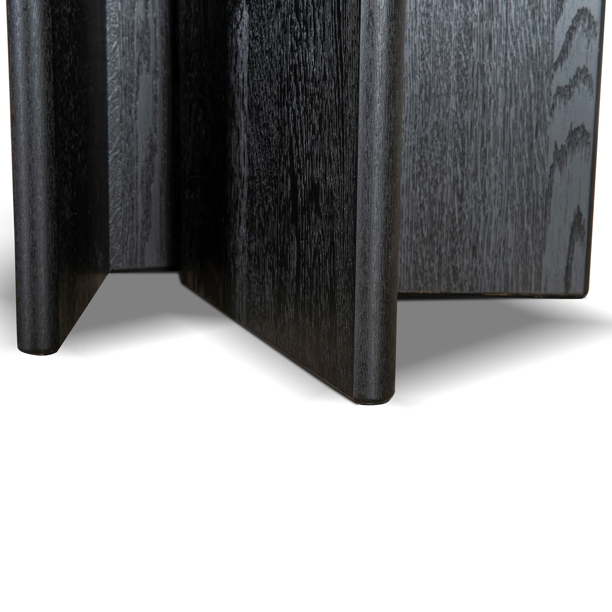 Roshan 3m Pill Shape Dining Table - Textured Espresso Black - Image 12