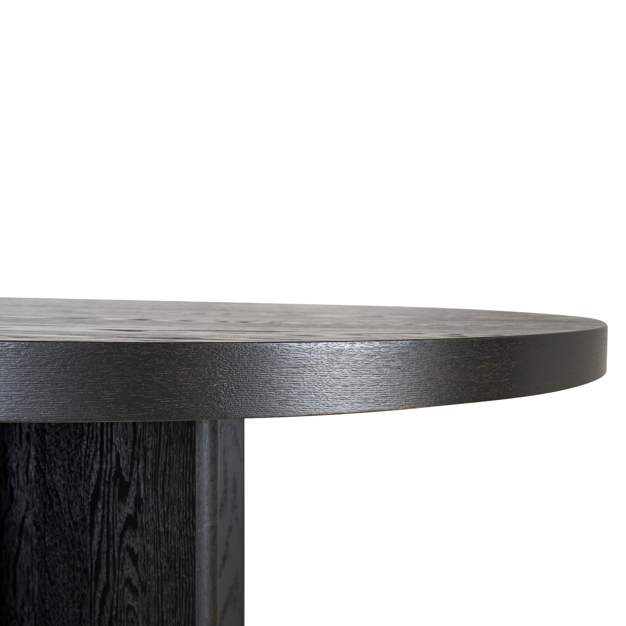 Roshan 3m Pill Shape Dining Table - Textured Espresso Black - Image 6