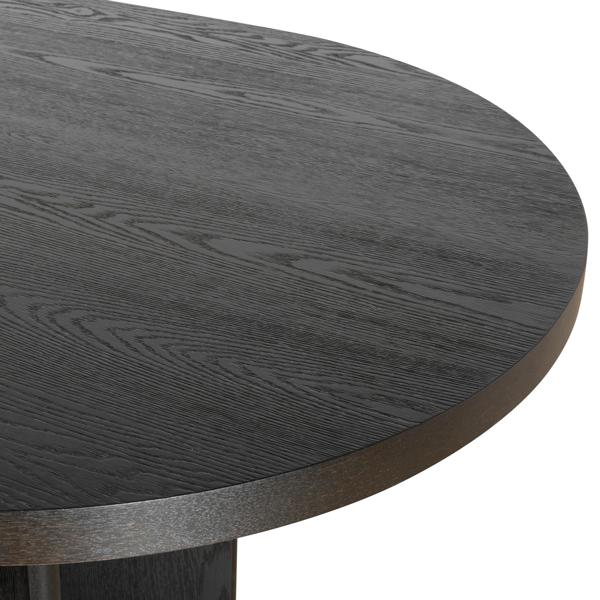 Roshan 3m Pill Shape Dining Table - Textured Espresso Black - Image 7