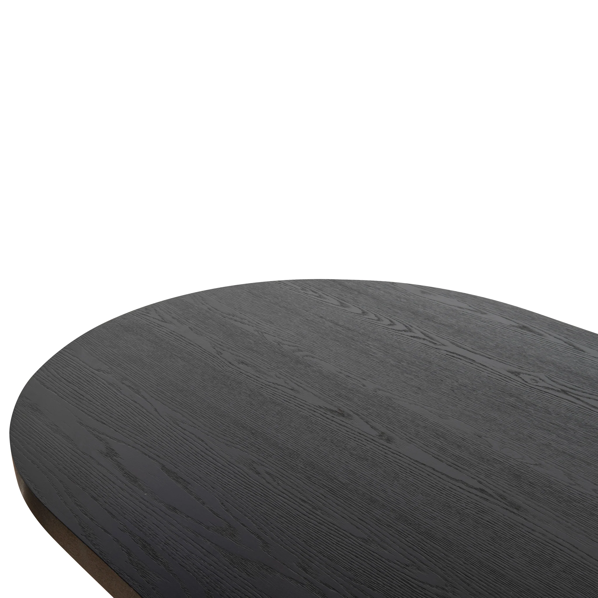 Roshan 3m Pill Shape Dining Table - Textured Espresso Black - Image 8