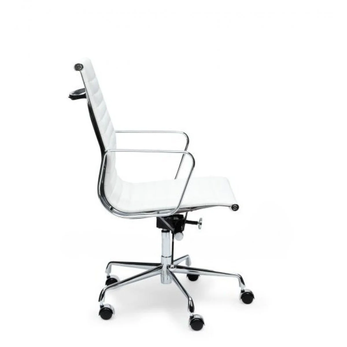 Floyd Low Back Office Chair - White Leather - Image 4