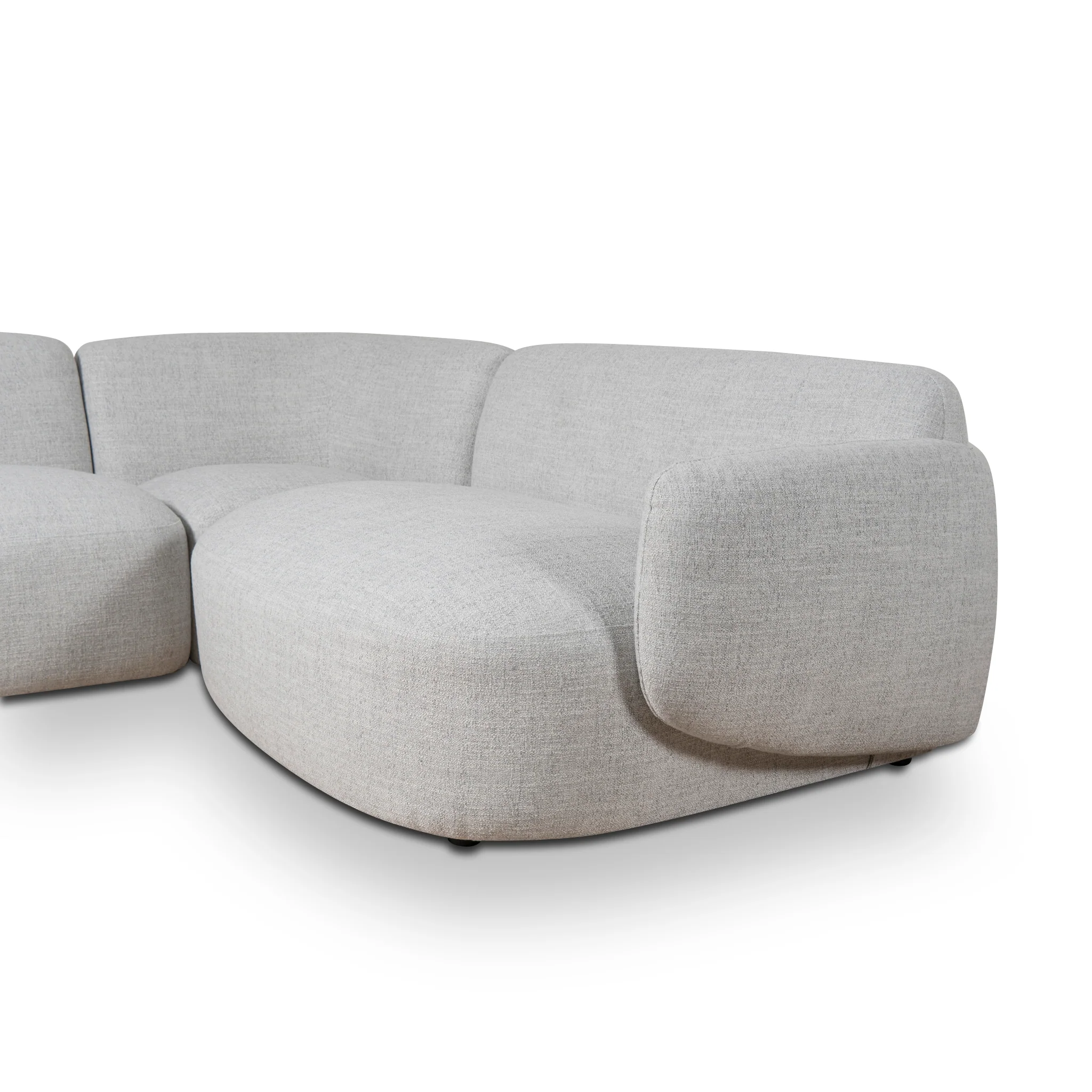 Gosling Right Chaise Modular Sofa - Cloud Grey - Image 9
