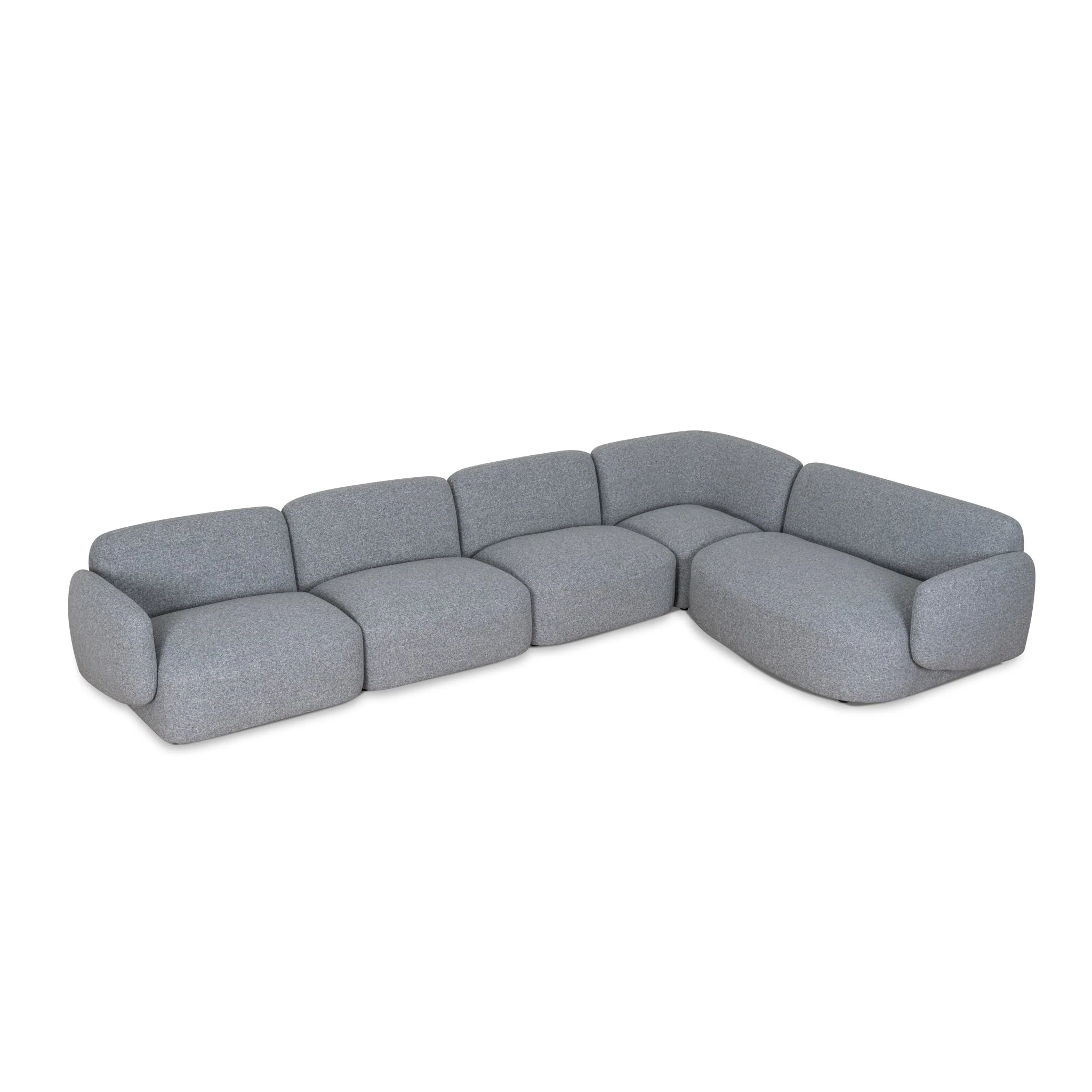Gosling Right Chaise Modular Sofa - Glacier Grey - Image 3