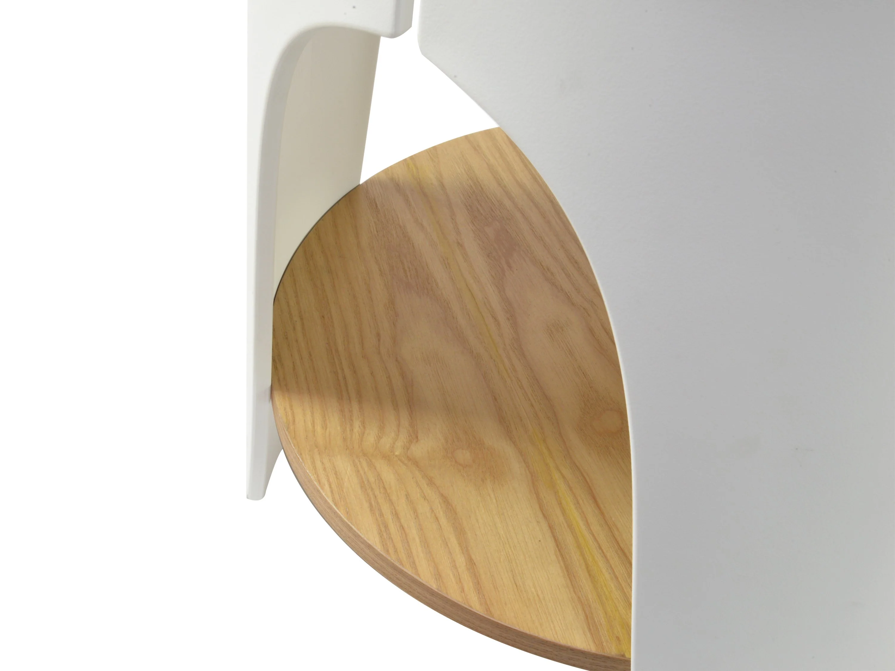 Jackson Round Side Table - Natural and White - Image 5