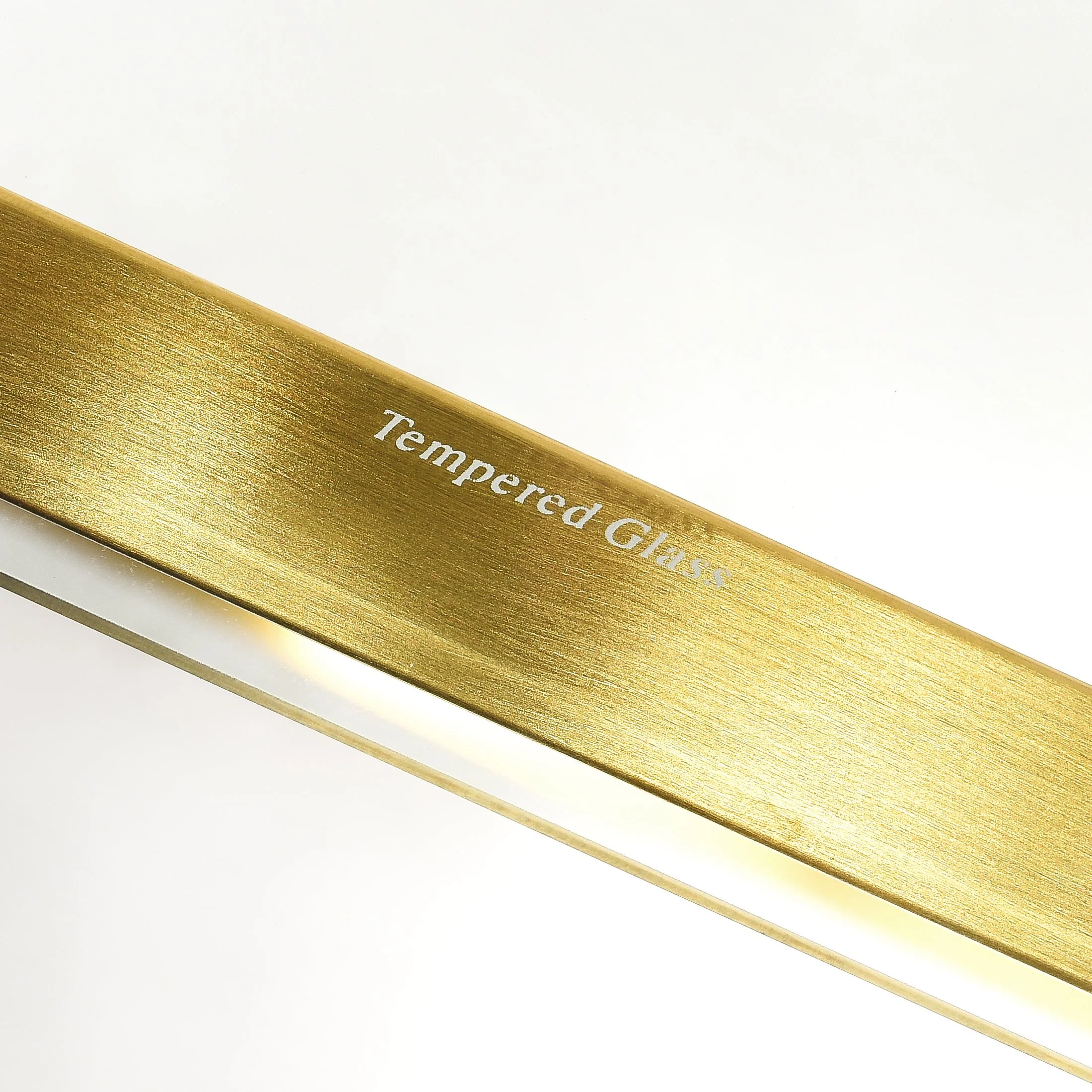 Janet 85cm Glass Round Coffee Table - Gold Base - Image 8