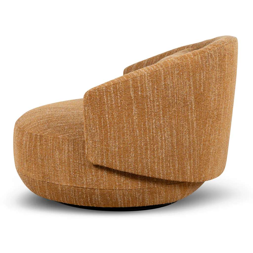 Janis Swivel Armchair - Ginger Brown - Image 3