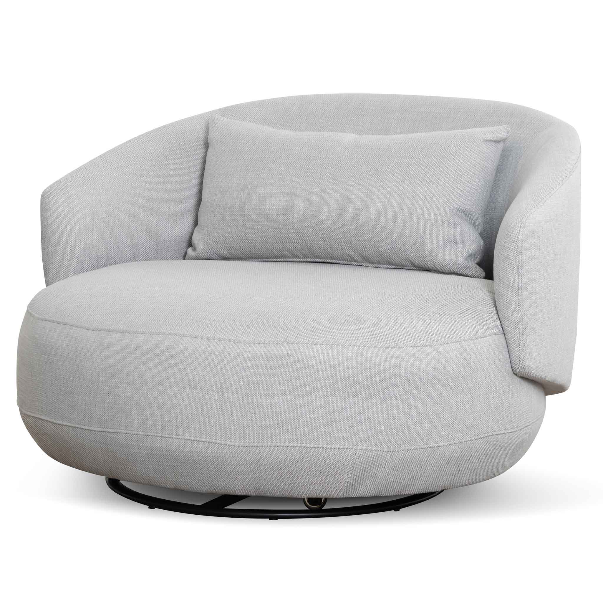 Janis Swivel Armchair - Light Texture Grey - Image 3
