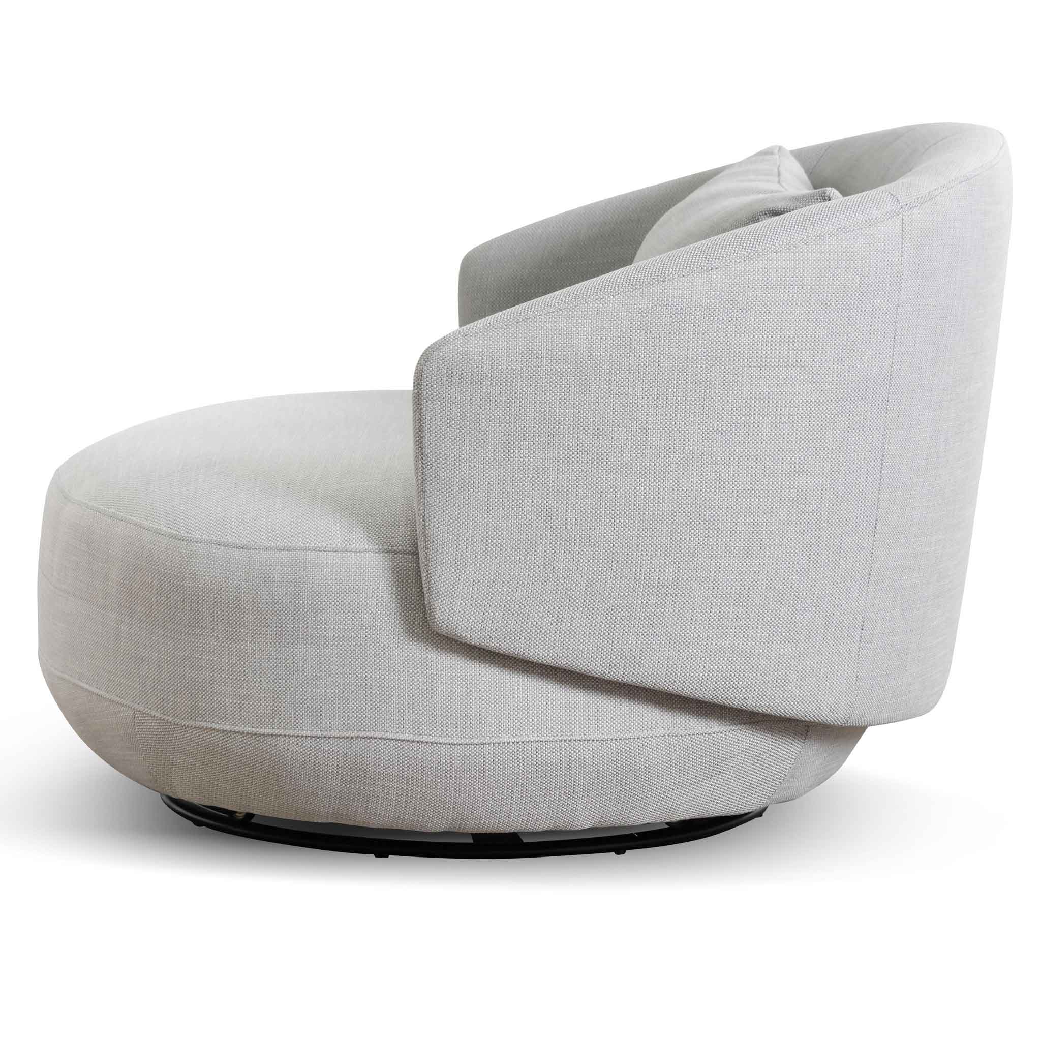 Janis Swivel Armchair - Light Texture Grey - Image 5