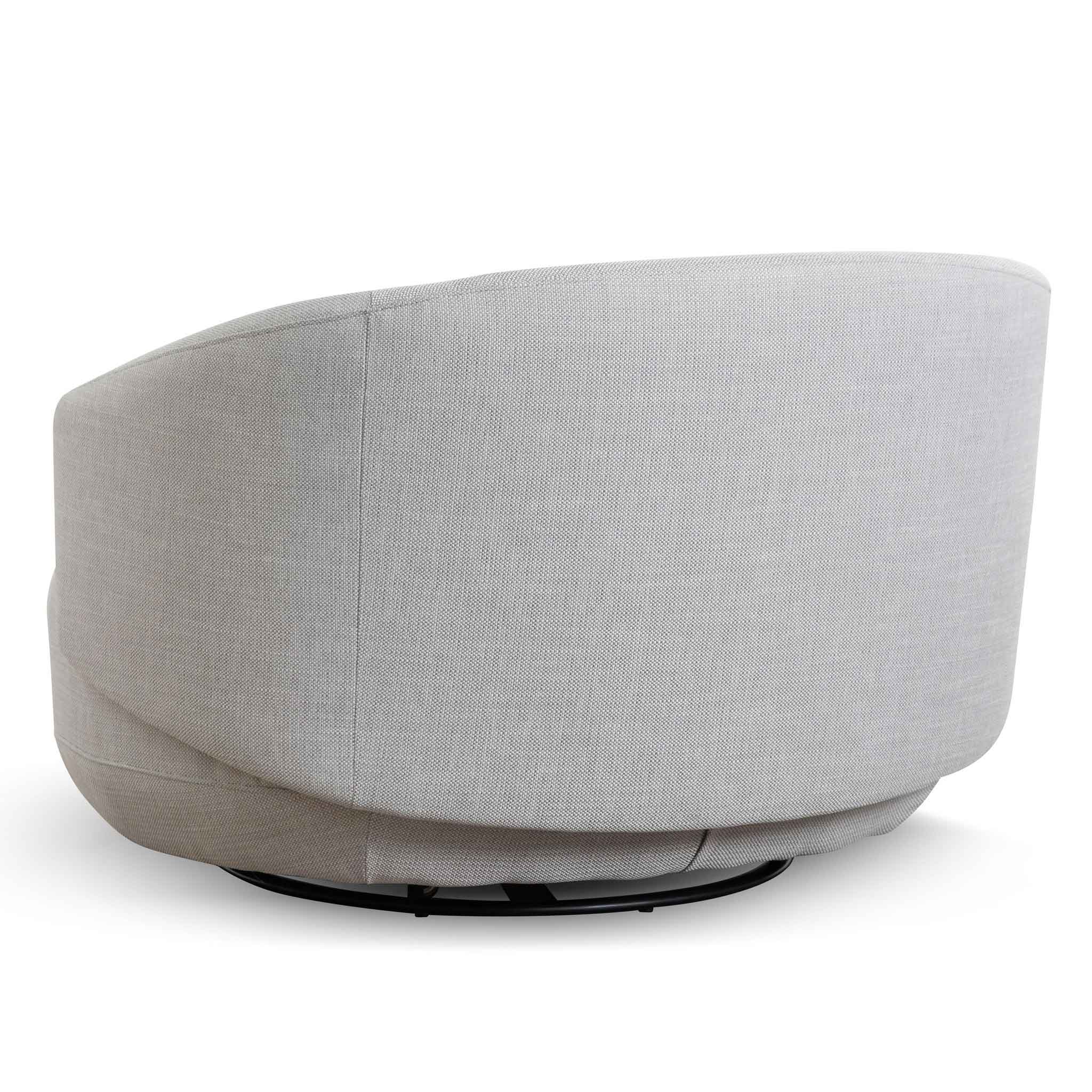 Janis Swivel Armchair - Light Texture Grey - Image 6