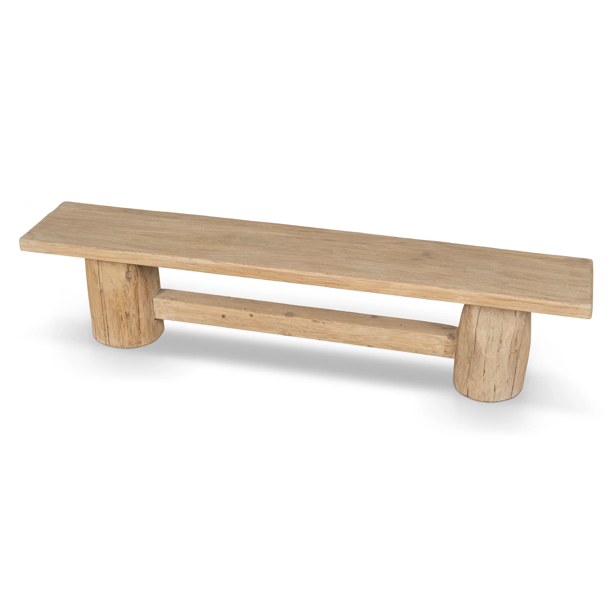Josif 2.06m Elm Bench - Natural - Image 3