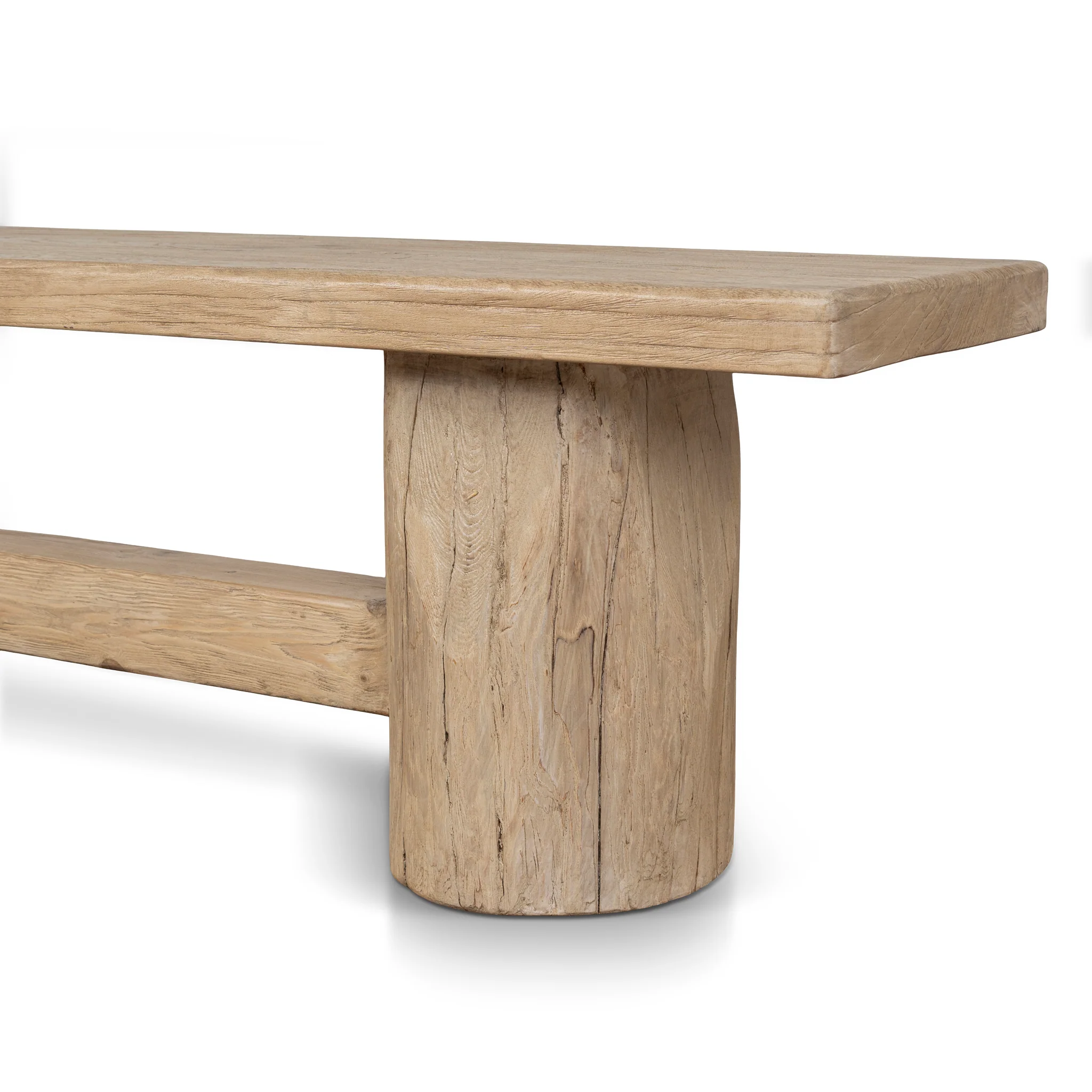 Josif 2.06m Elm Bench - Natural - Image 4