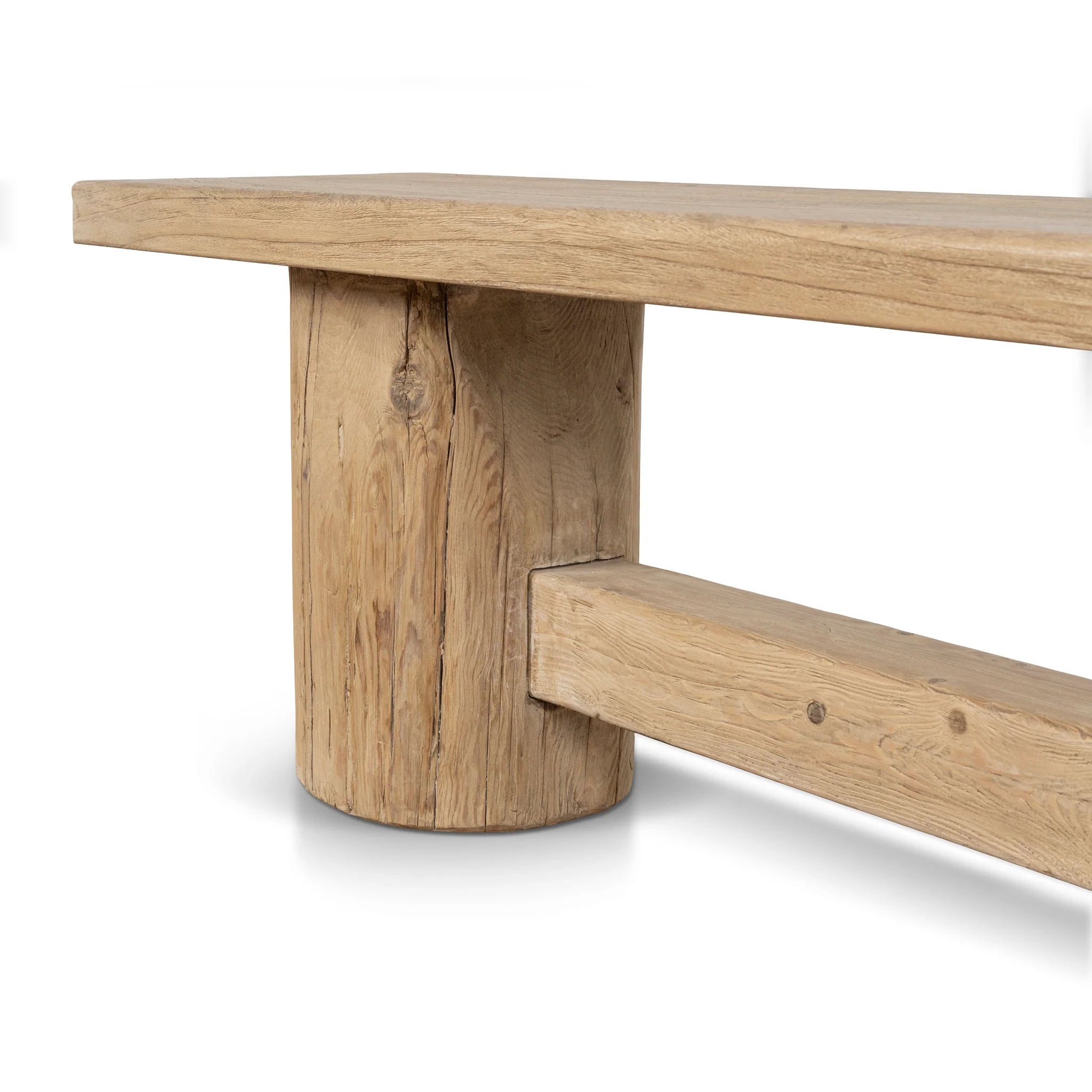 Josif 2.06m Elm Bench - Natural - Image 5