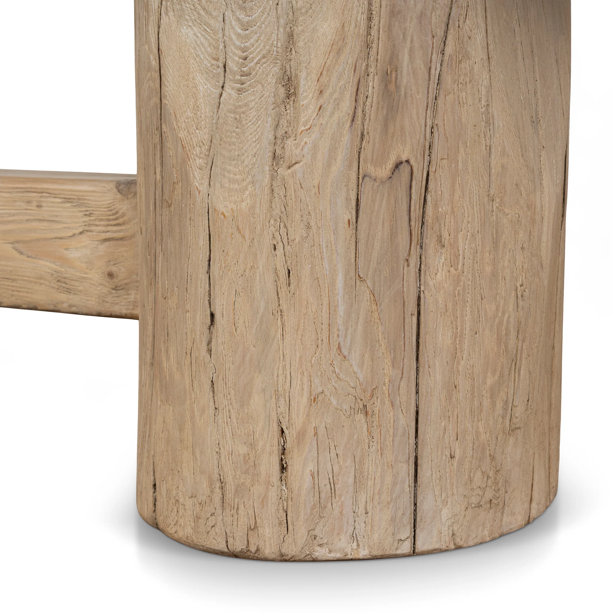 Josif 2.06m Elm Bench - Natural - Image 7